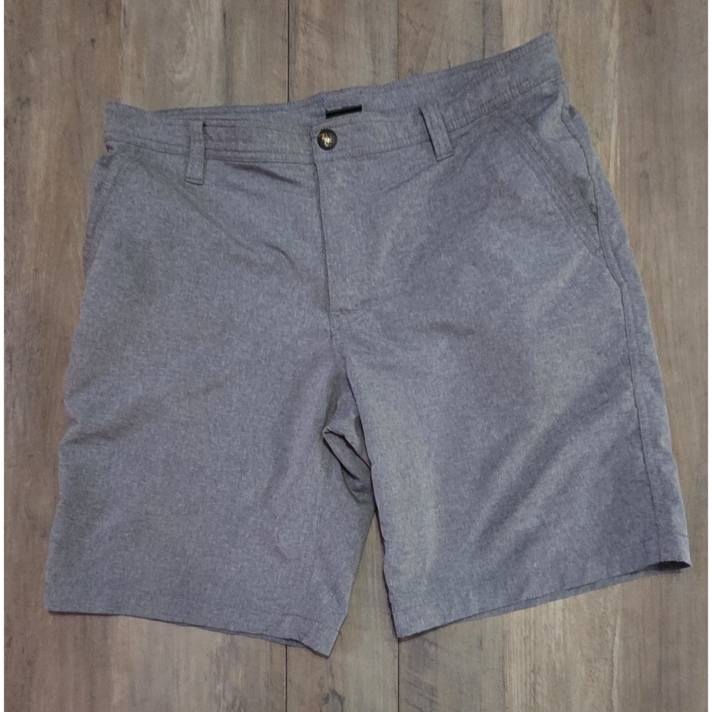 G.H. Bass & Co. Gray Chico Performance Shorts Men 34Wx 10L Golf W/ 2 Small Spots